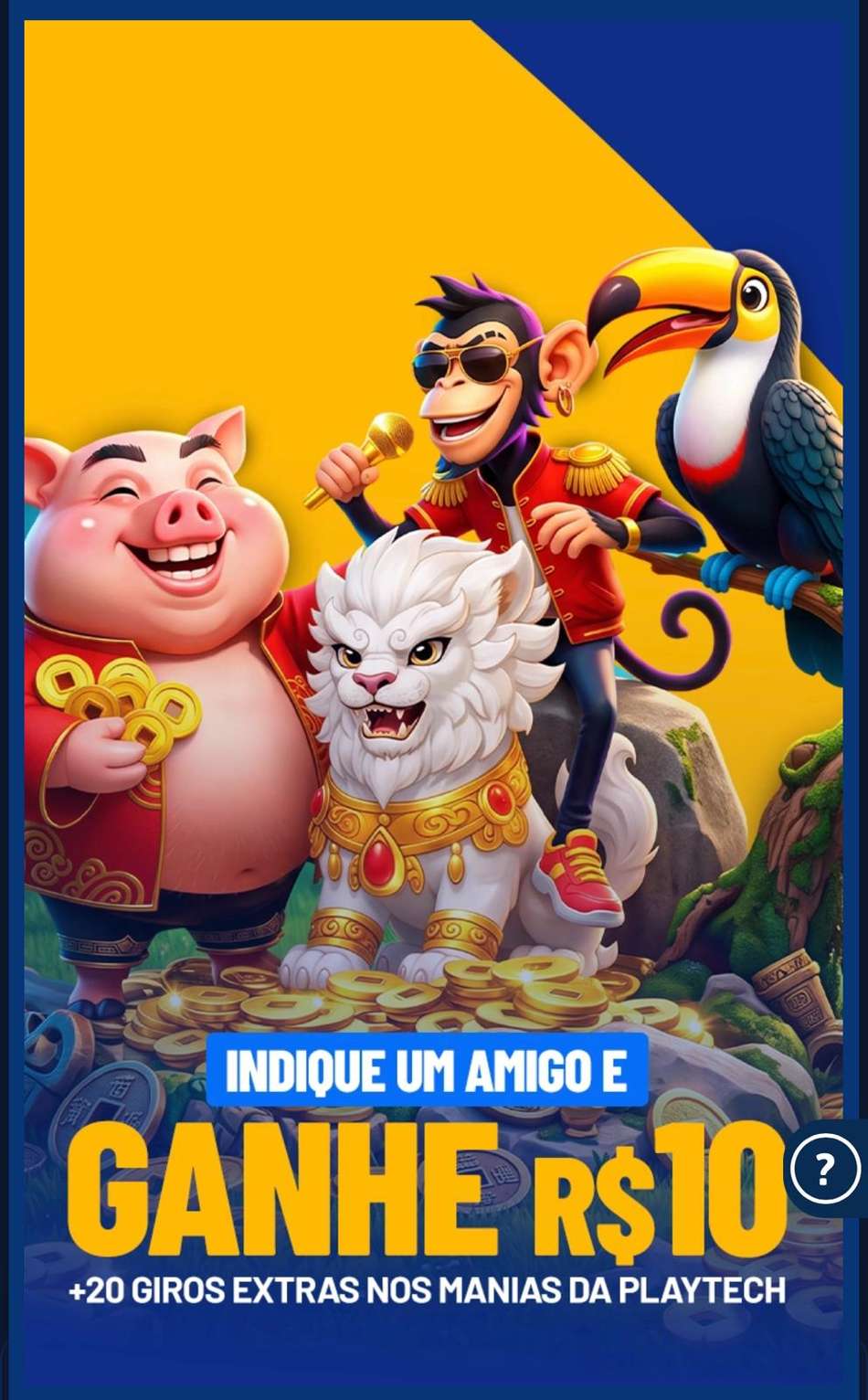 Captura de tela da campanha "Indique um Amigo" na Galera Bet.