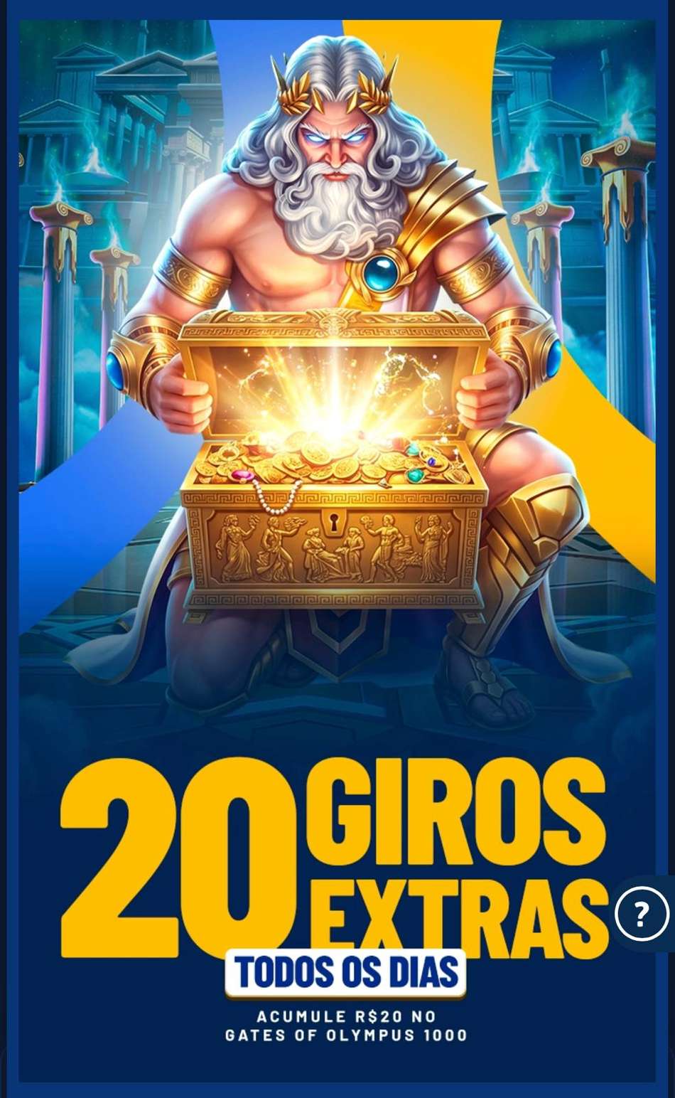 Captura de tela da promoção da Galera Bet que dá giros grátis todos os dias.