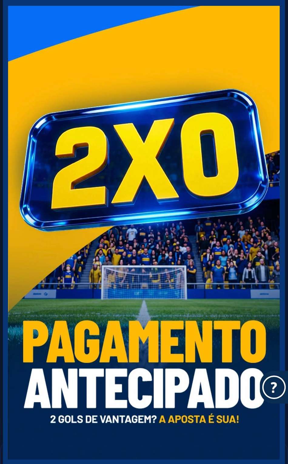 Captura de tela da promoção de Pagamento Antecipado na Galera Bet.