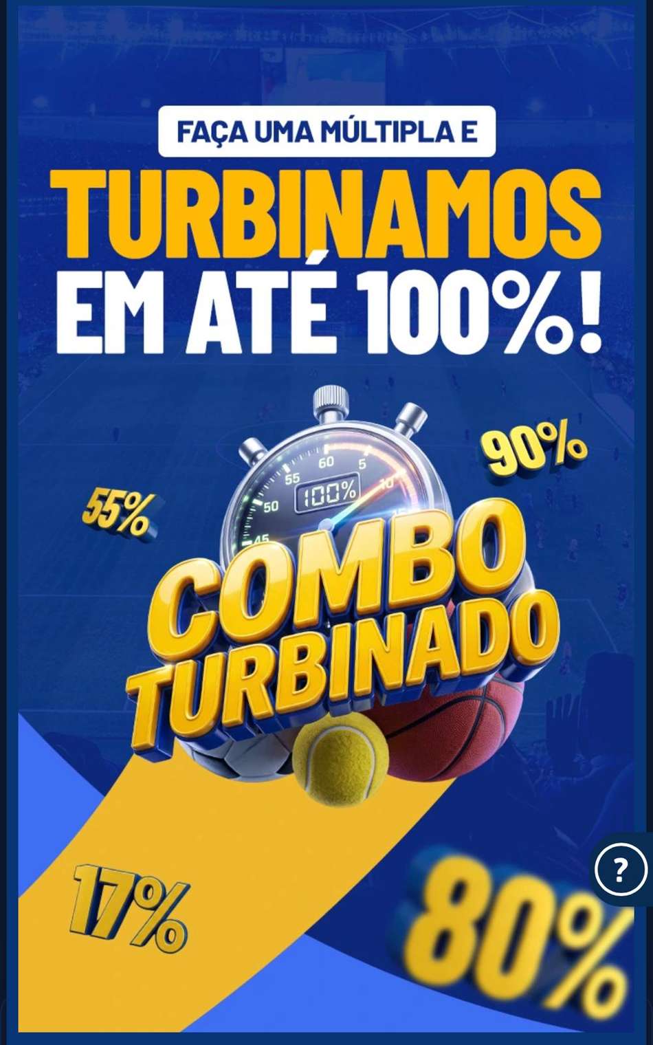 Captura de tela da promoção Combo Turbinado na Galera Bet.