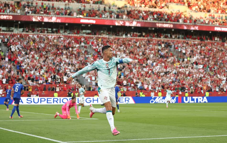 Cristiano Ronaldo em Portugal x Croácia pela Copa do Mundo de 2026