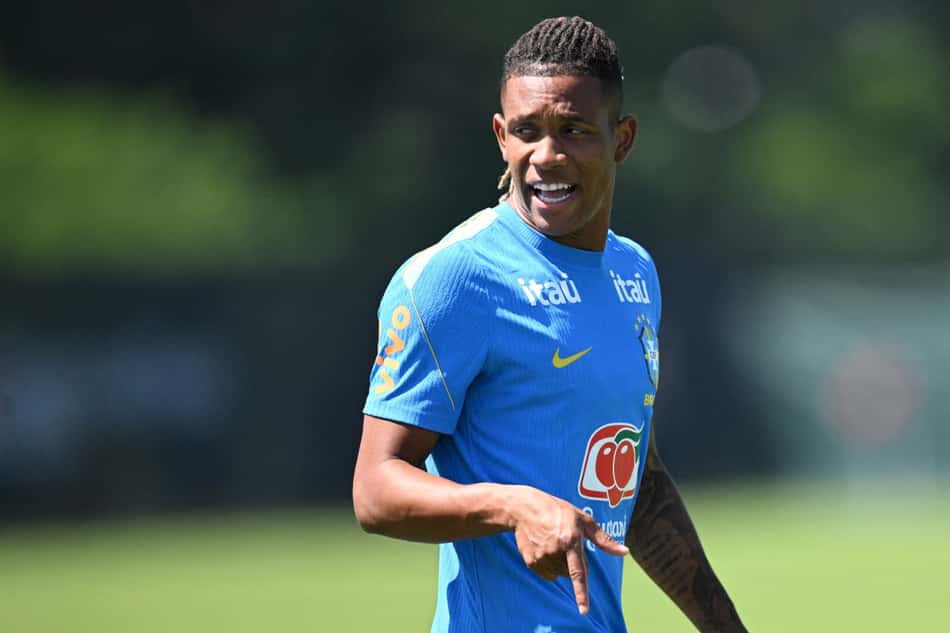 Danilo Santos, do Botafogo, em treinamento da Seleção durante a Copa do Mundo 2026