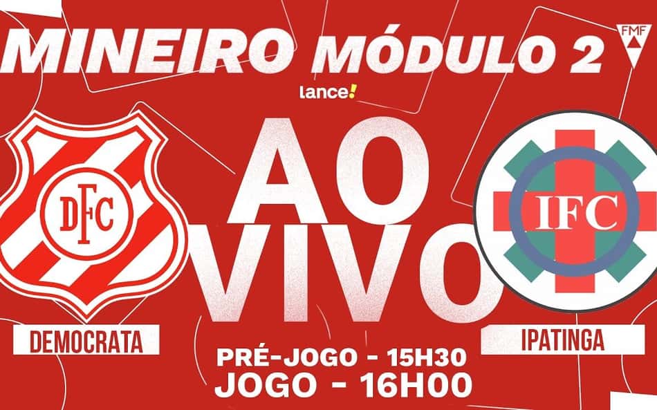 AO VIVO: Assista a Democrata x Ipatinga, pelo Módulo II do Mineiro, no Lance!TV