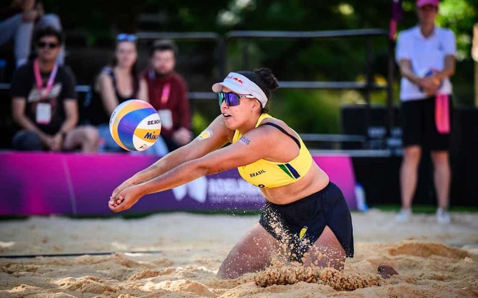Duda Lisboa no Campeonato Mundial de Vôlei de Praia 2025 (Foto: Divulgação/Volleyball World)