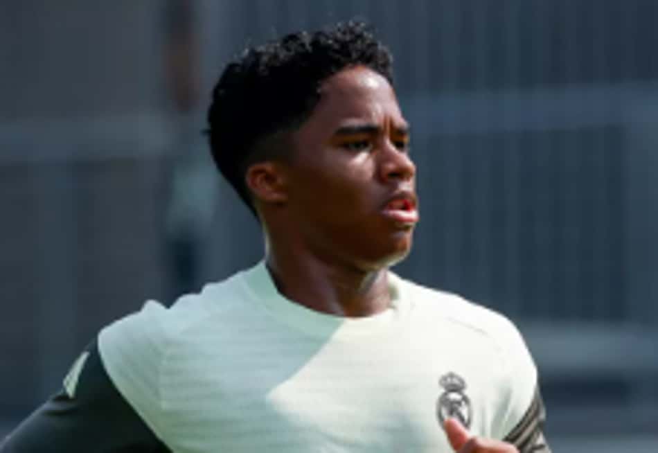 Endrick, ex-Palmeiras, em atividade pelo Real Madrid (Foto: Reprodução)