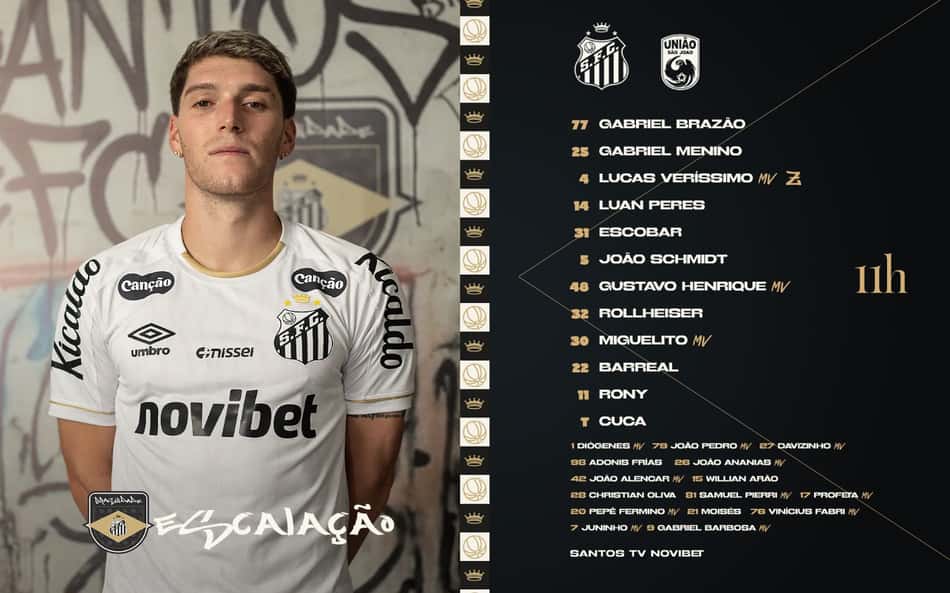 O Santos está escalado para o amistoso diante do USEC. (Foto: Divulgação/ Santos FC)