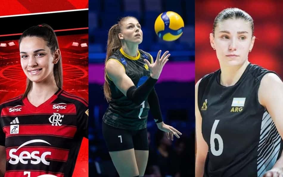 Artes mostram estrangeiras que disputarão a Superliga Feminina de vôlei na temporada 2026/27