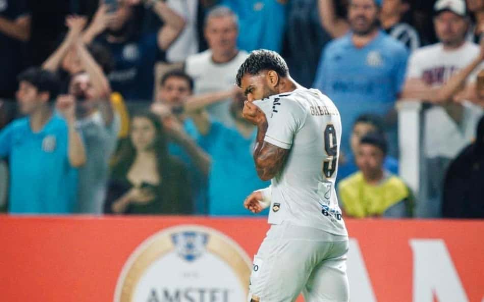Gabriel Barbosa foi titular na vitória do Santos diante da UVC. (Foto: Juliana Yamaoka/ Lance!)