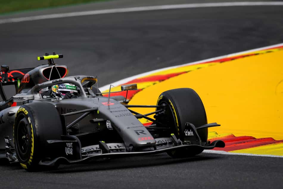 Gabriel Bortoleto em ação no GP da Bélgica pela F1 2026