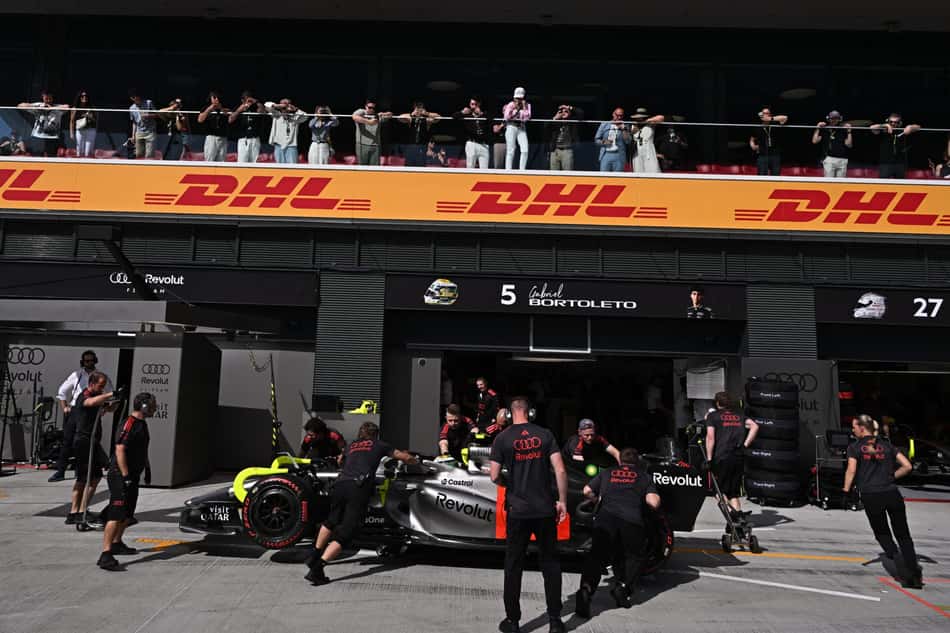 Gabriel Bortoleto em ação no GP da Hungria pela F1 2026