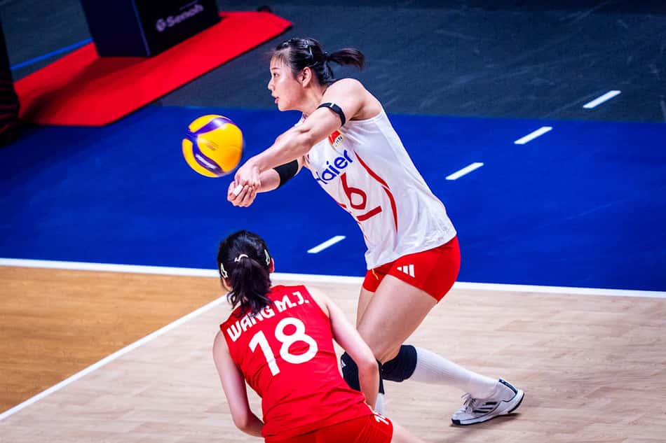 Ponteira chinesa Gong realiza manchete em jogo entre Estados Unidos e China pela VNL 2026