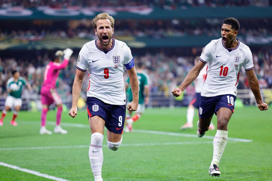 Harry Kane comemorando o gol marcado