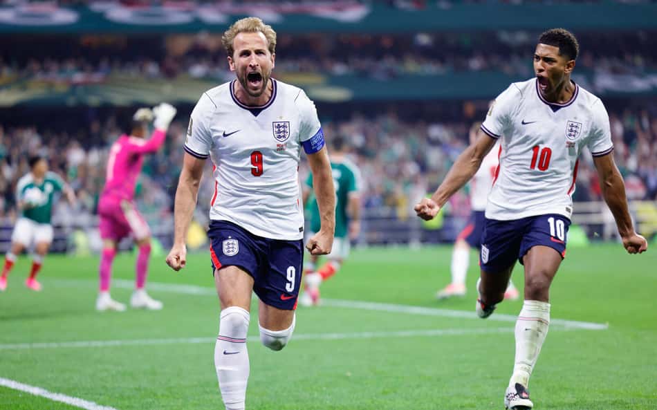 Harry Kane comemorando o gol marcado