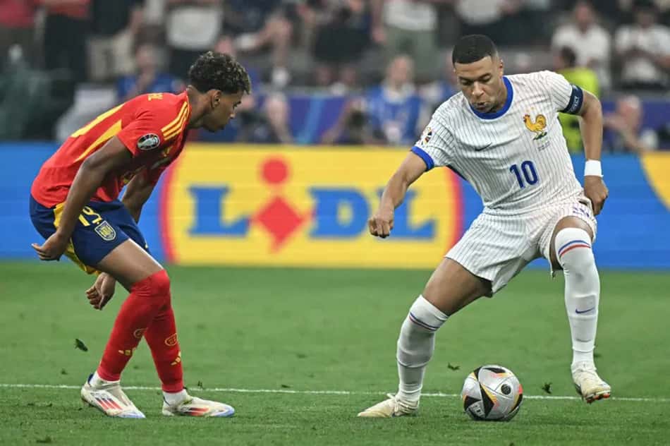Lamine Yamal e Mbappé já se enfrentaram em Espanha x França pela Eurocopa