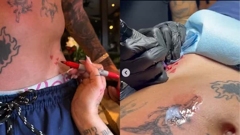 De Paul tatuou corações desenhados por Tini em sua pele