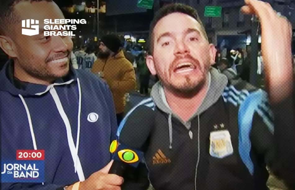 Repórter relatou não ter percebido no momento da fala do Argentino
