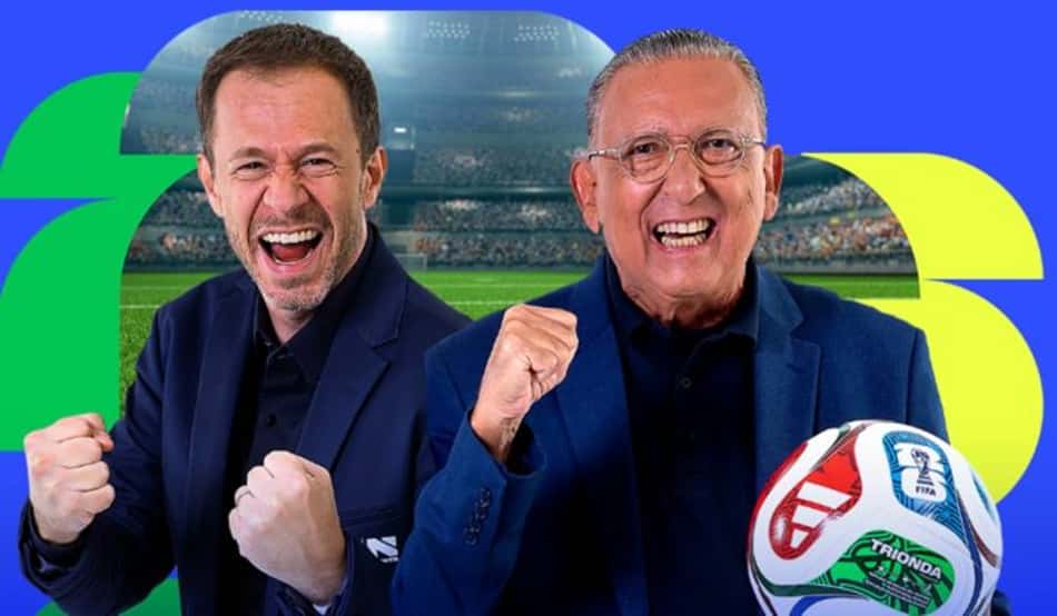 Tiago Leifert e Galvão Bueno integram transmissão da Copa do Mundo no SBT
