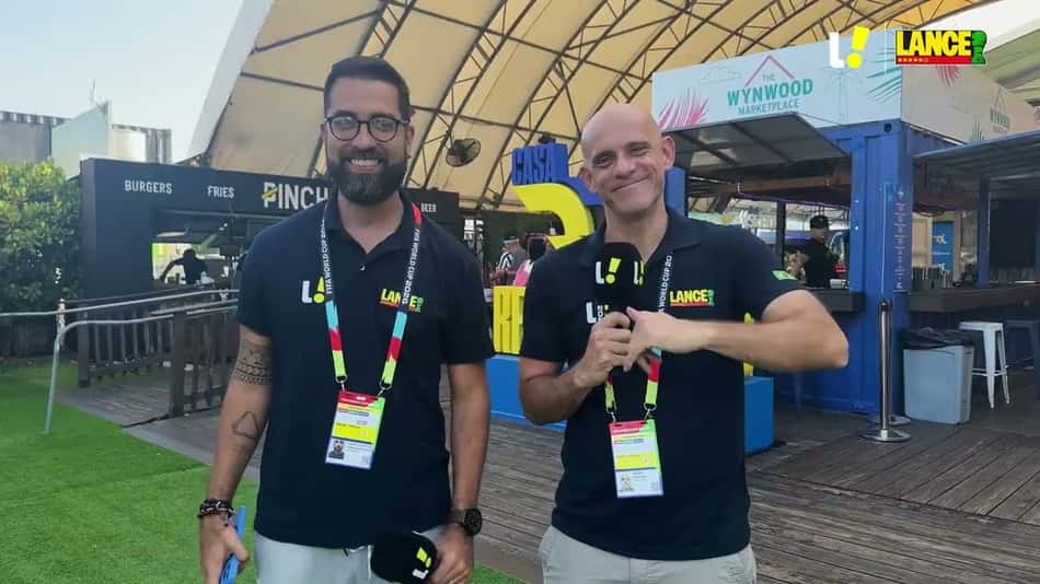 Johnny e Smigol durante apresentação do Fut&amp;Papo