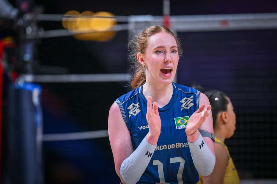 Julia Bergmann bate palma em Brasil x Japão pelas quartas de final da VNL 2026