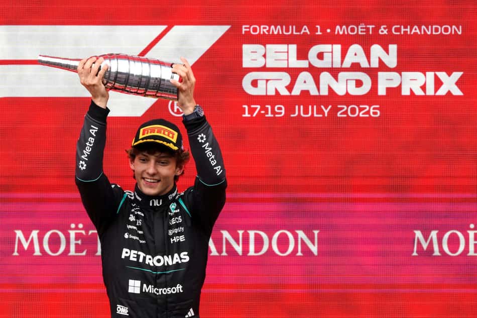 Kimi Antonelli no GP da Bélgica pela F1 2026