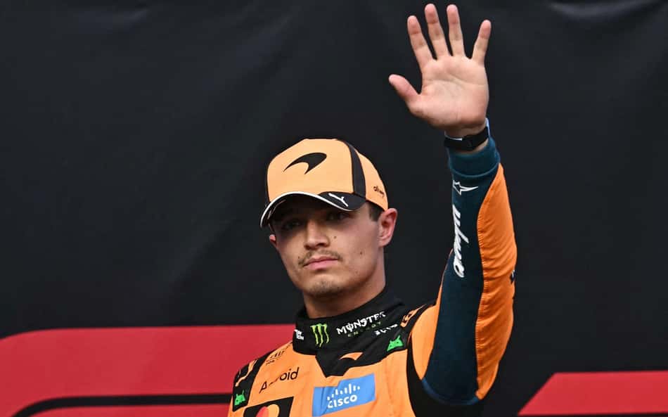 Lando Norris celebra pole no GP da Hungria pela F1 2026