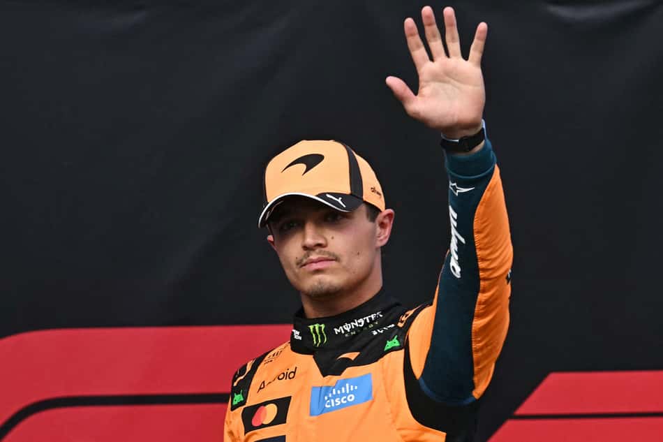 Lando Norris celebra pole no GP da Hungria pela F1 2026