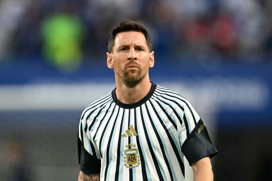 Messi no aquecimento para o jogo da Argentina contra Cabo Verde pela Copa do Mundo de 2026