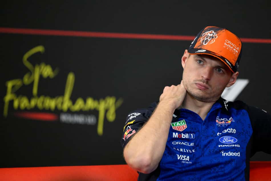 Max Verstappen, da Red Bull, em coletiva no GP da Bélgica pela F1 2026