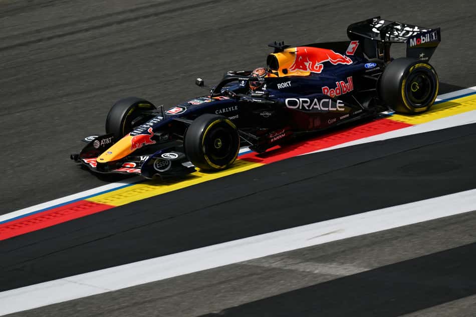 Max Verstappen, da Red Bull, em ação no GP da Bélgica pela F1 2026