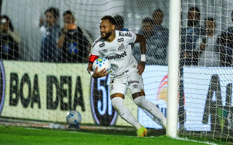 Neymar comemora gol contra a Chapecoense