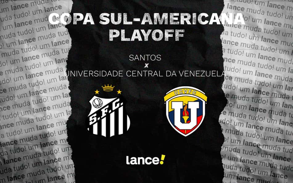 Santos encara UCV em duelo pela Copa Sul-Americana. (Foto: Divulgação/ Lance!)