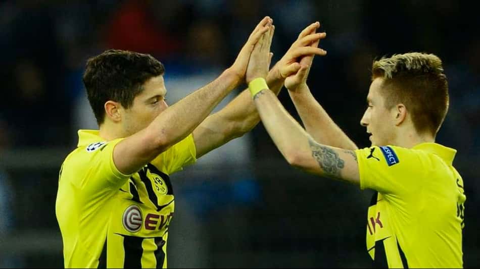 Reus e Lewandowski juntos no Borussia Dortmund