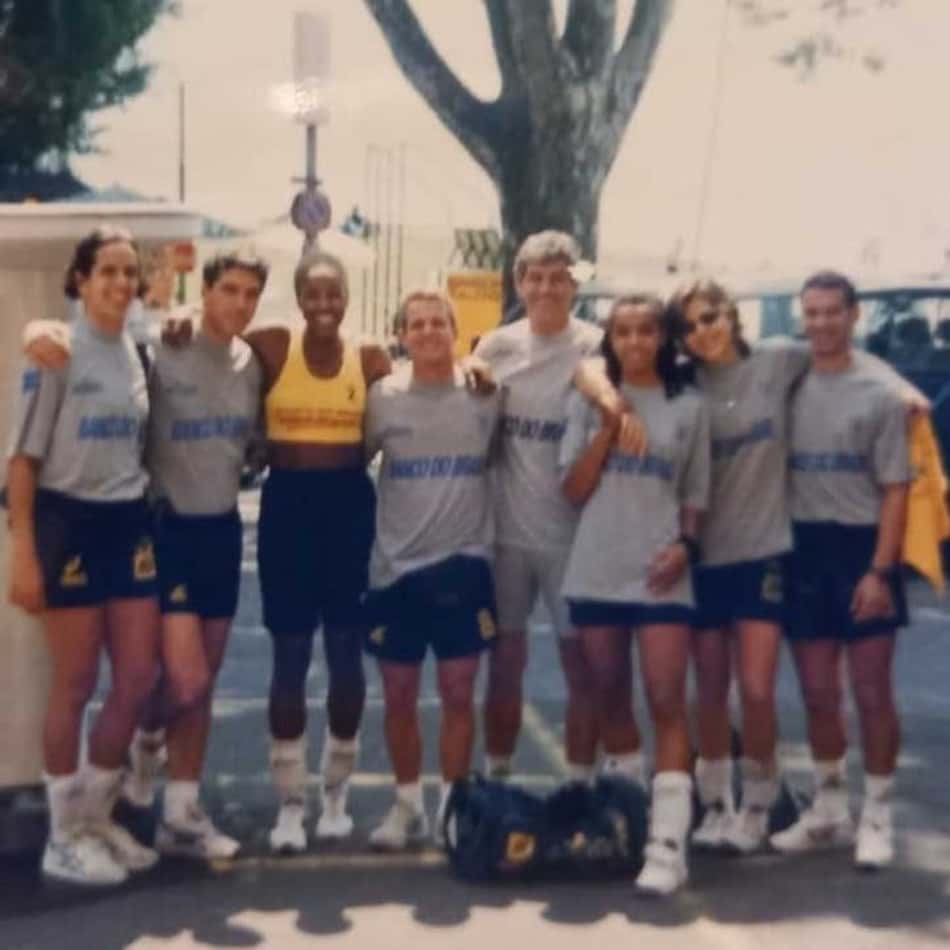 Jogadoras da seleção brasileira de vôlei durante os Jogos Olímpicos de Atlanta 1996