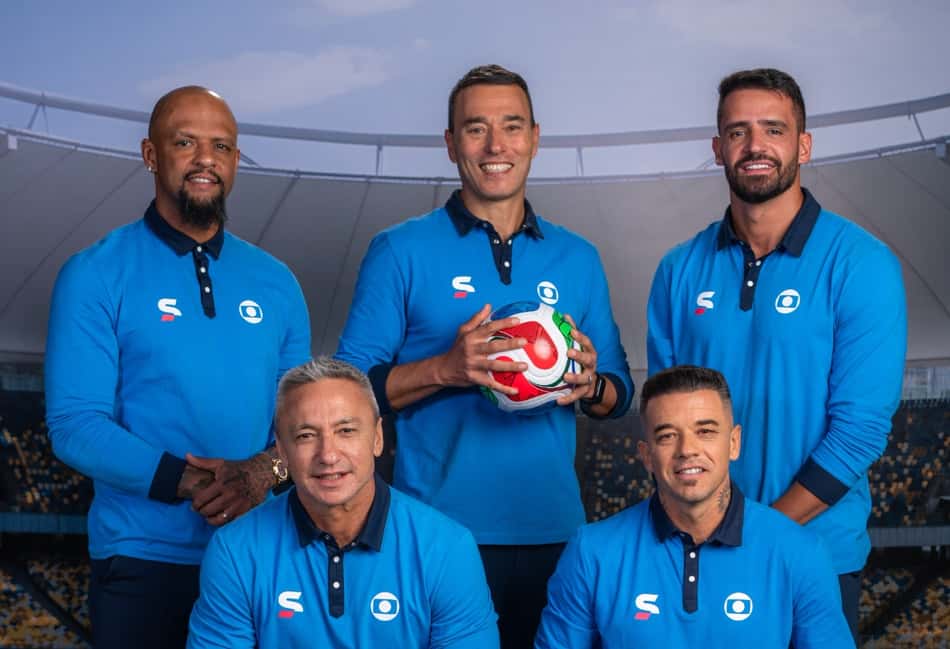 Elenco do "Seleção Copa", principal programa do SporTV durante o torneio