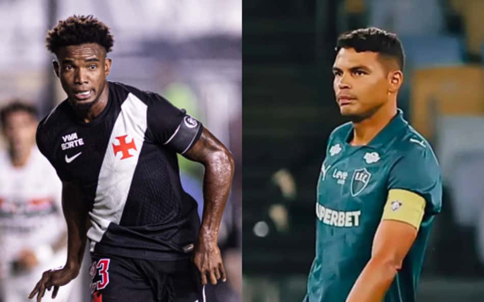 Thiago Mendes, do Vasco, e Thiago Silva, do Fluminense, são desfalques
