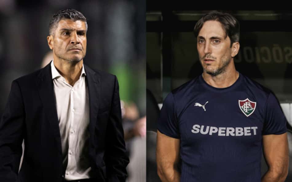Treinadores Pedro Emanuel, do Vasco, e Luis Zubeldia, do Fluminense, se enfrentam neste sábado pela primeira vez