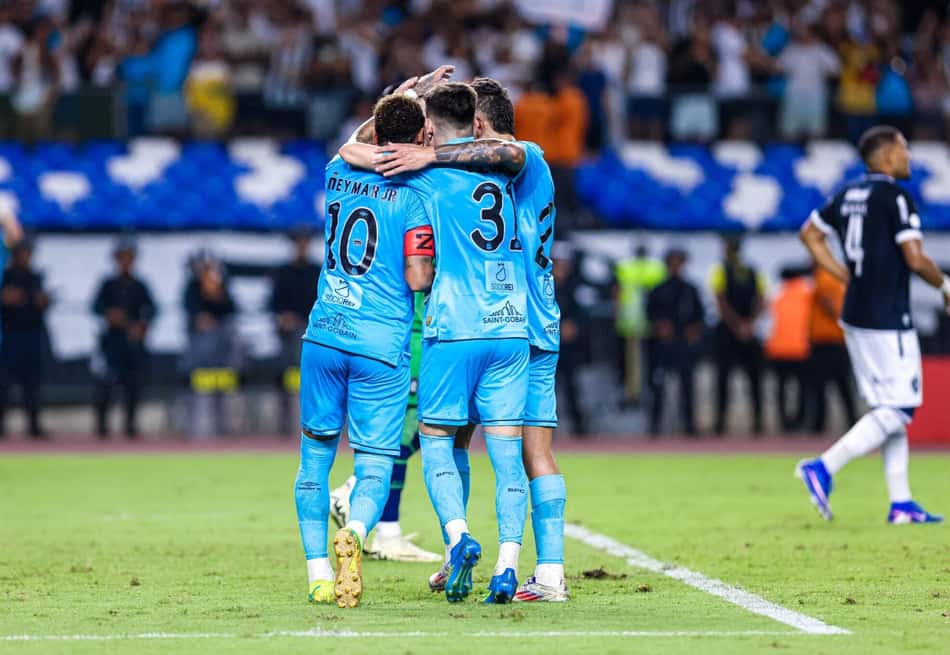 Elenco do Santos comemora gol de Rony no Mangueirão. (Foto: Agif/Folhapress)