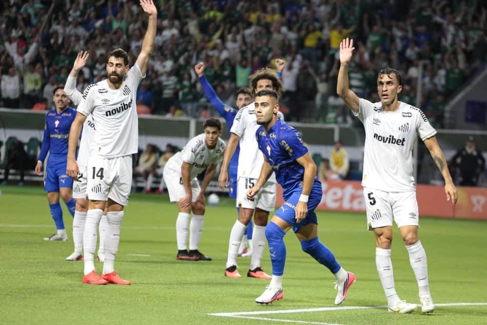 Andreas Pereira comemora seu gol em Palmeiras x Santos pela Copa do Brasil 2026 (Foto: Peter Leone/Ofotográfico/Folhapress)