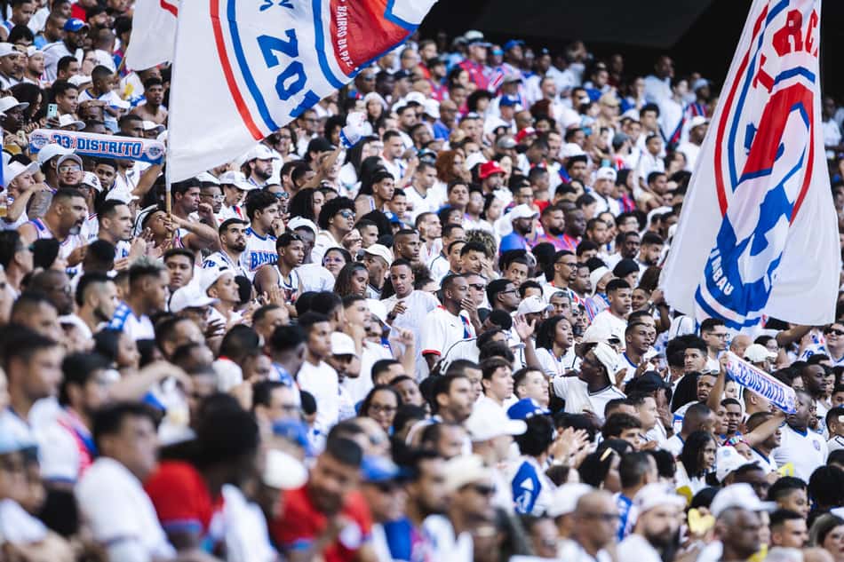 Torcida do Bahia durante o jogo da equipe.