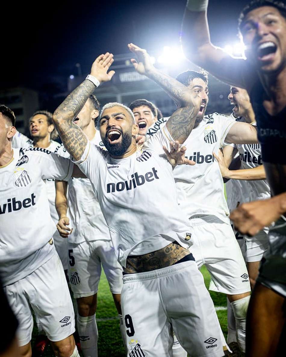 Gabigol comemora gol do Santos em São Januário. (Foto: Reinaldo Campos/ Santos FC)