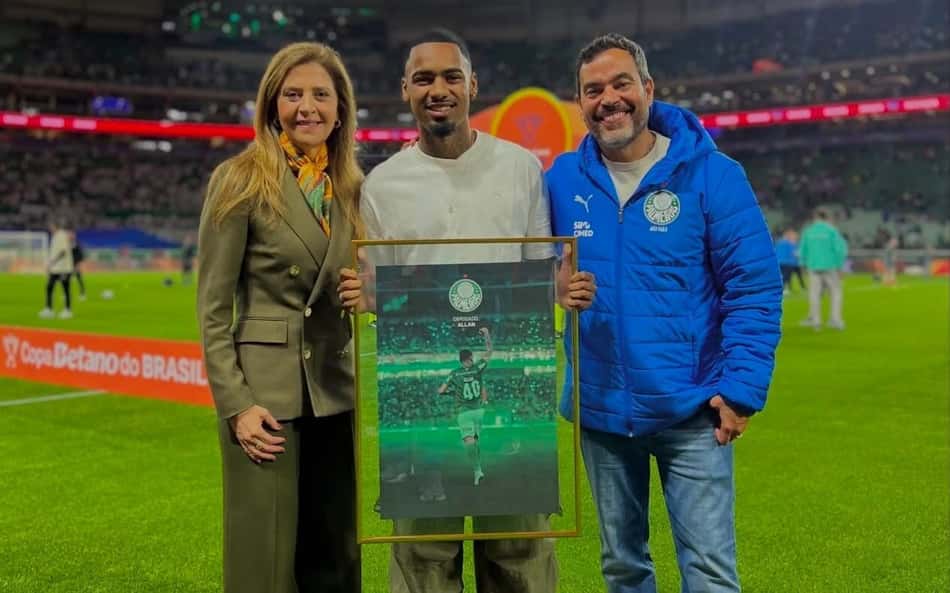 Allan foi homeageado pelo Palmeiras
