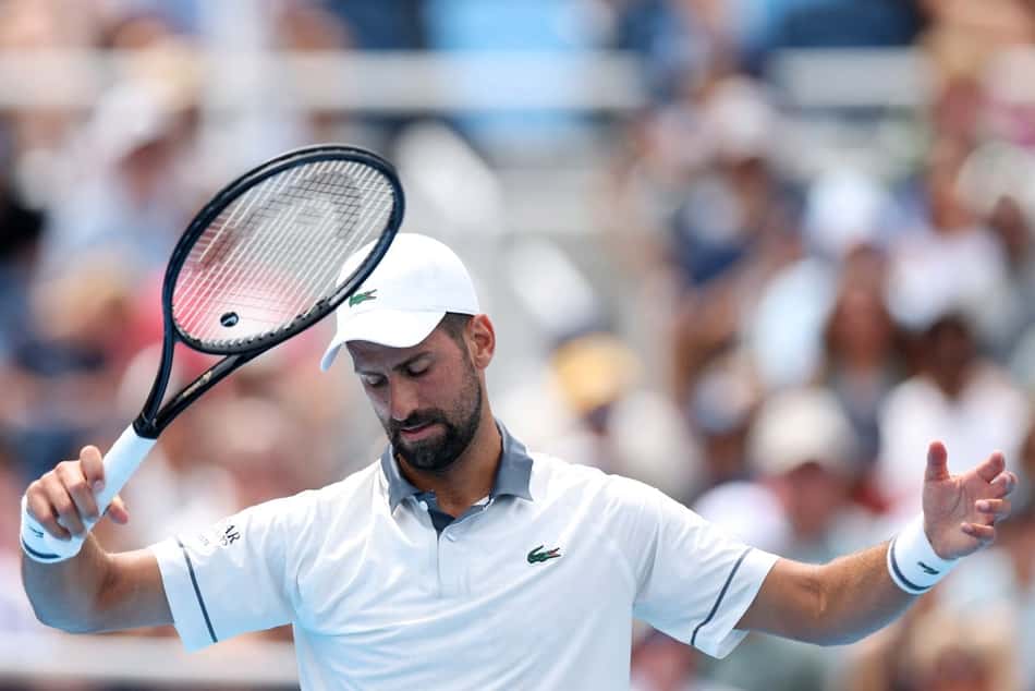 A frustração de Novak Djokovic na derrota para Tirante em Cincinnati