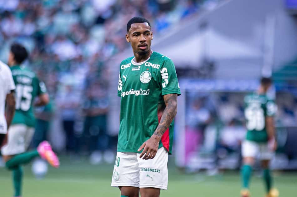 Allan, do Palmeiras, durante jogo do Brasileirão