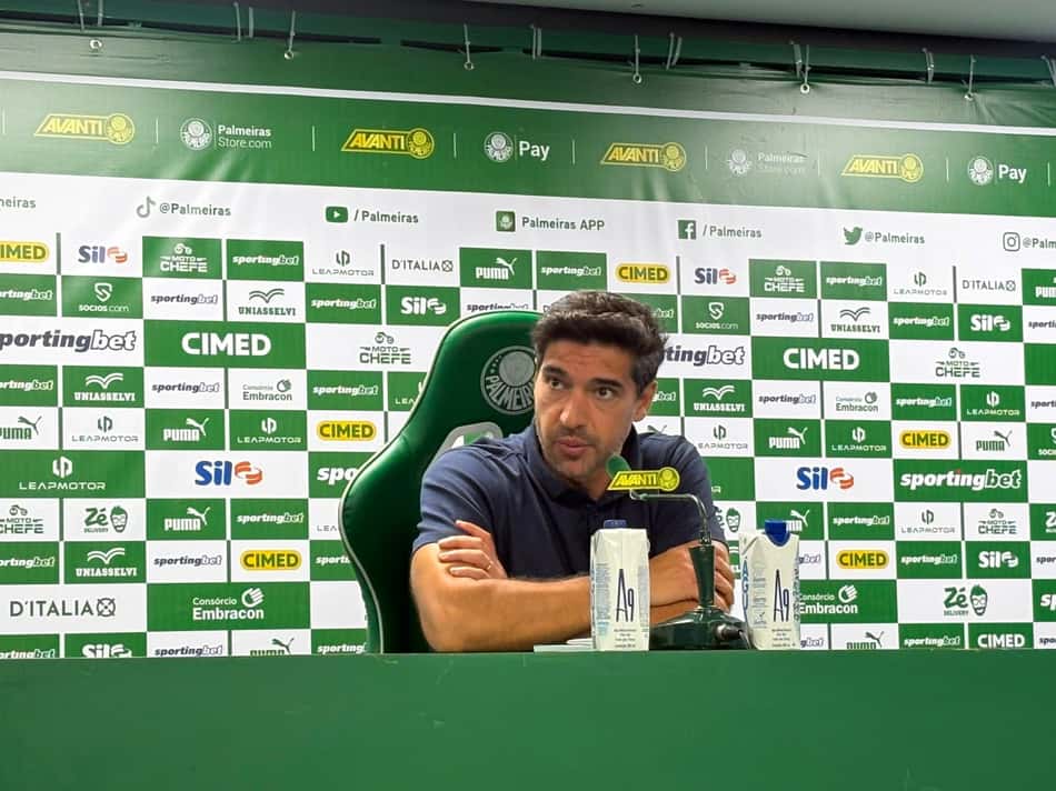 Abel Ferreira, do Palmeiras, em coletiva