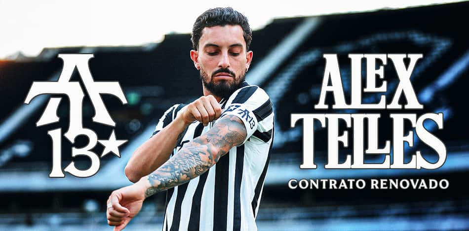 Alex Telles renovou até o fim de 2028 com o Botafogo