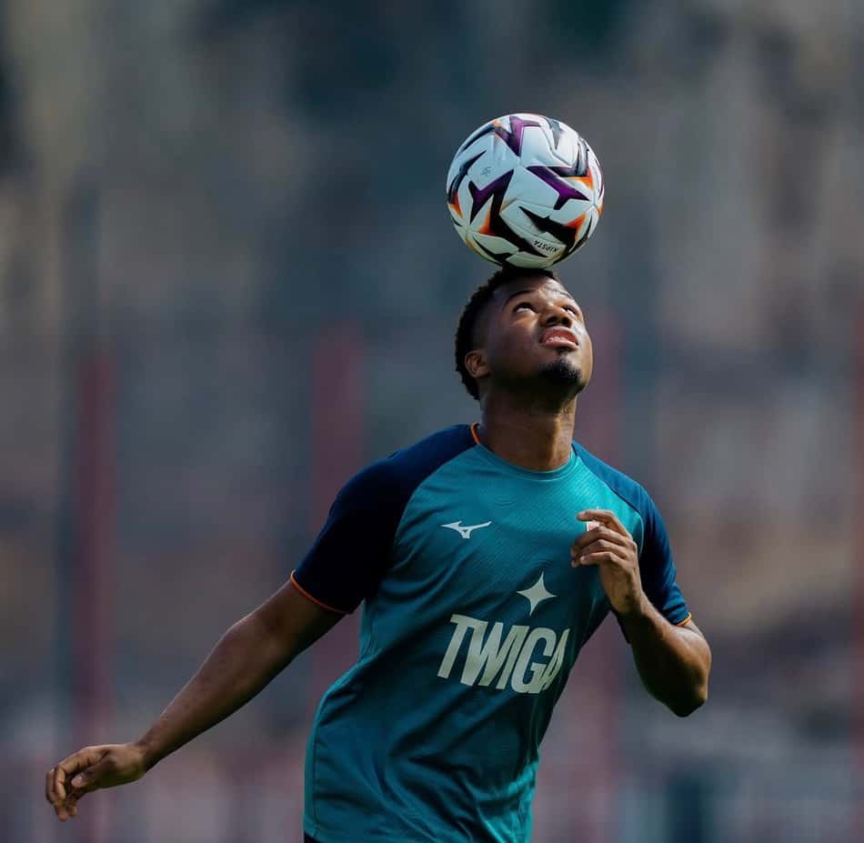Ansu Fati em treino no Monaco