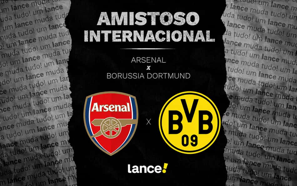Arte de Arsenal x Borussia Dortmund Lance!