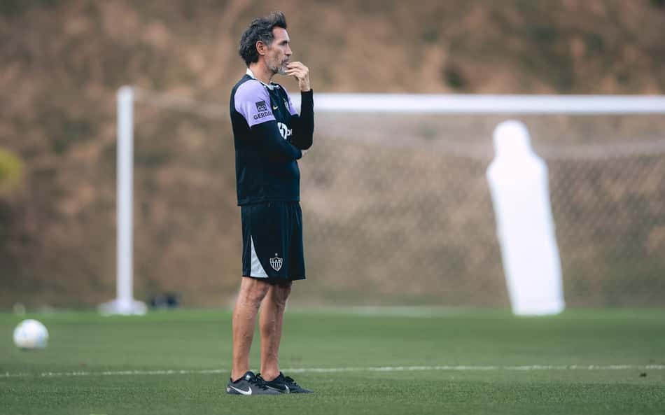Barba treinamento antes de Atlético x Vitória (Foto: Pedro Souza / Atlético)