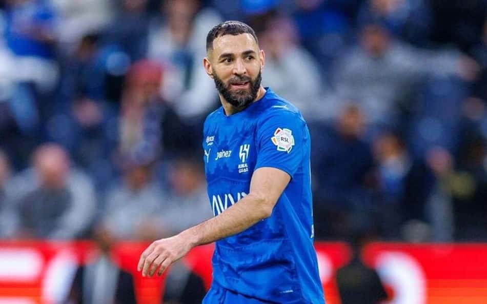 Benzema em ação pelo Al-Hilal (Foto: Reprodução/X)