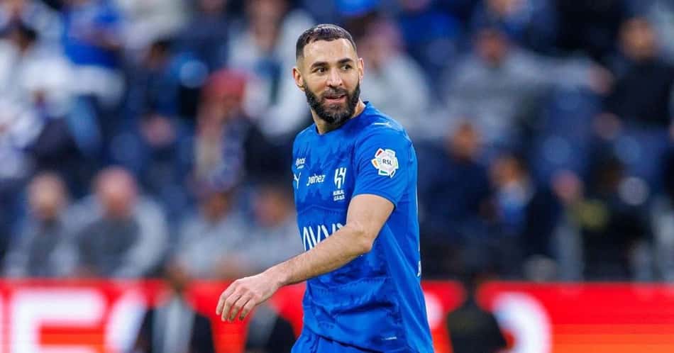 Benzema em ação pelo Al-Hilal (Foto: Reprodução/X)